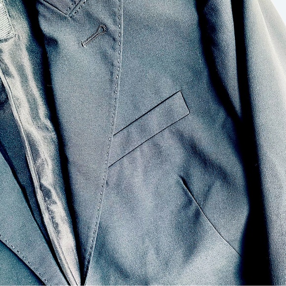 JEAN PAUL GAULTIER FEMME WOOL PLEATED SINGLE BREASTED VINTAGE BLAZER Black 6 - Picture 6 of 13